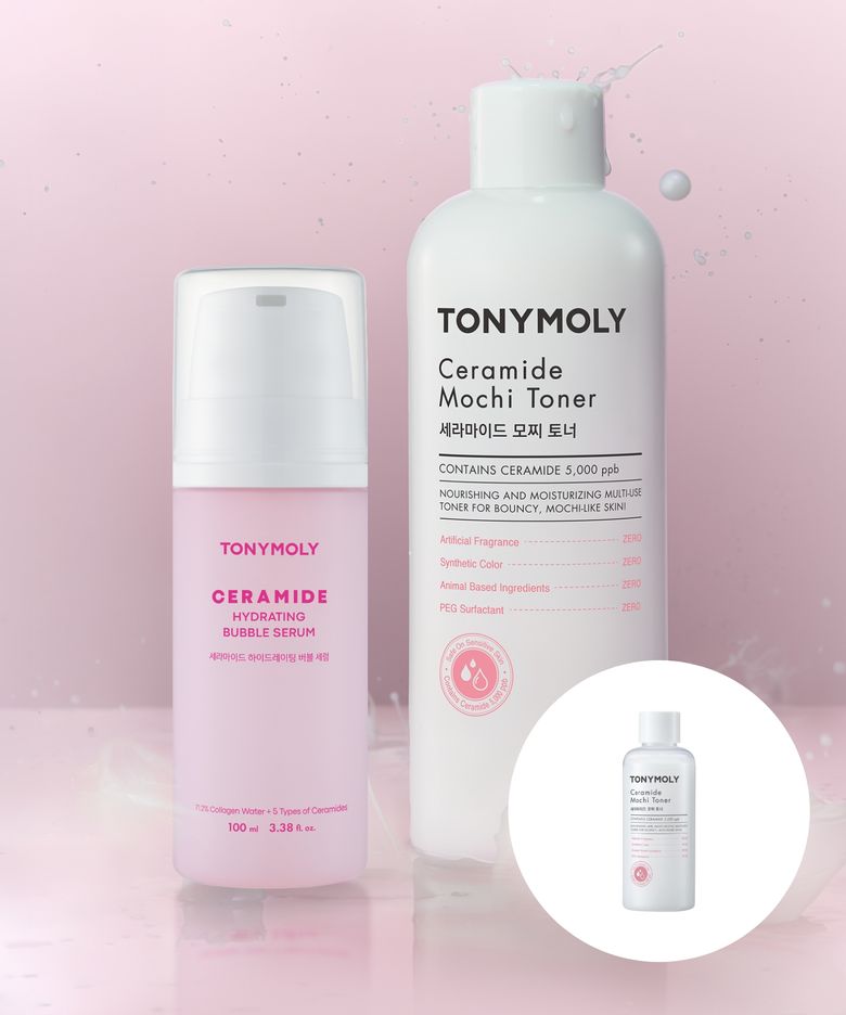 세라마이드 모찌 토너 500ml+버블 세럼 100ml(+모찌 토너 100ml 증정)