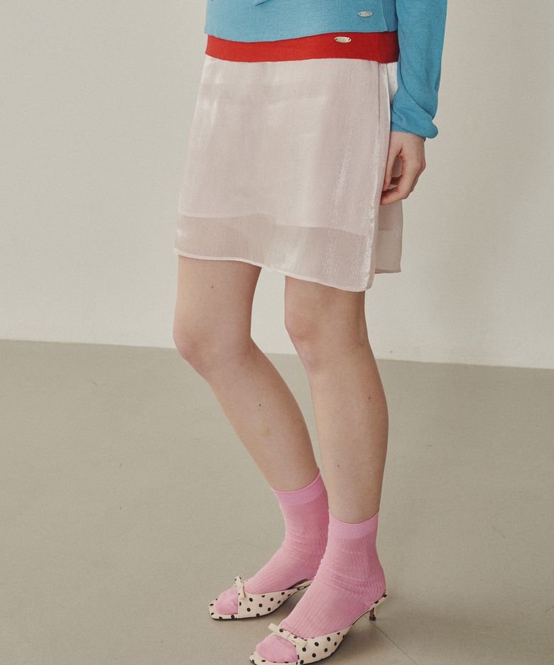 로즈 샤이니 미니 스커트(315304)_PINK