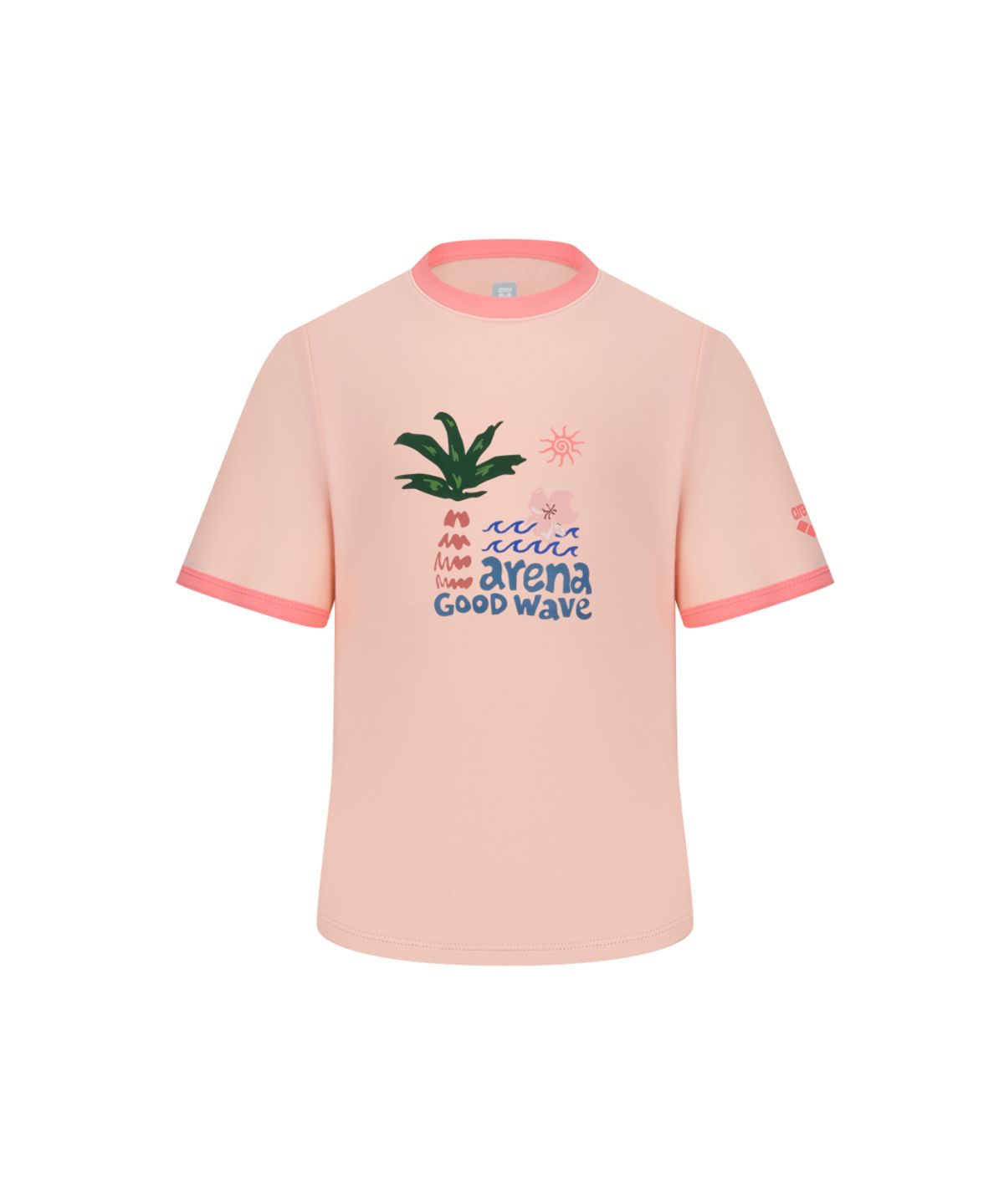 아레나 키즈(ARENA KIDS) 그래픽데이 여아동 숏슬리브 래쉬가드 A6MG1GC24ORG