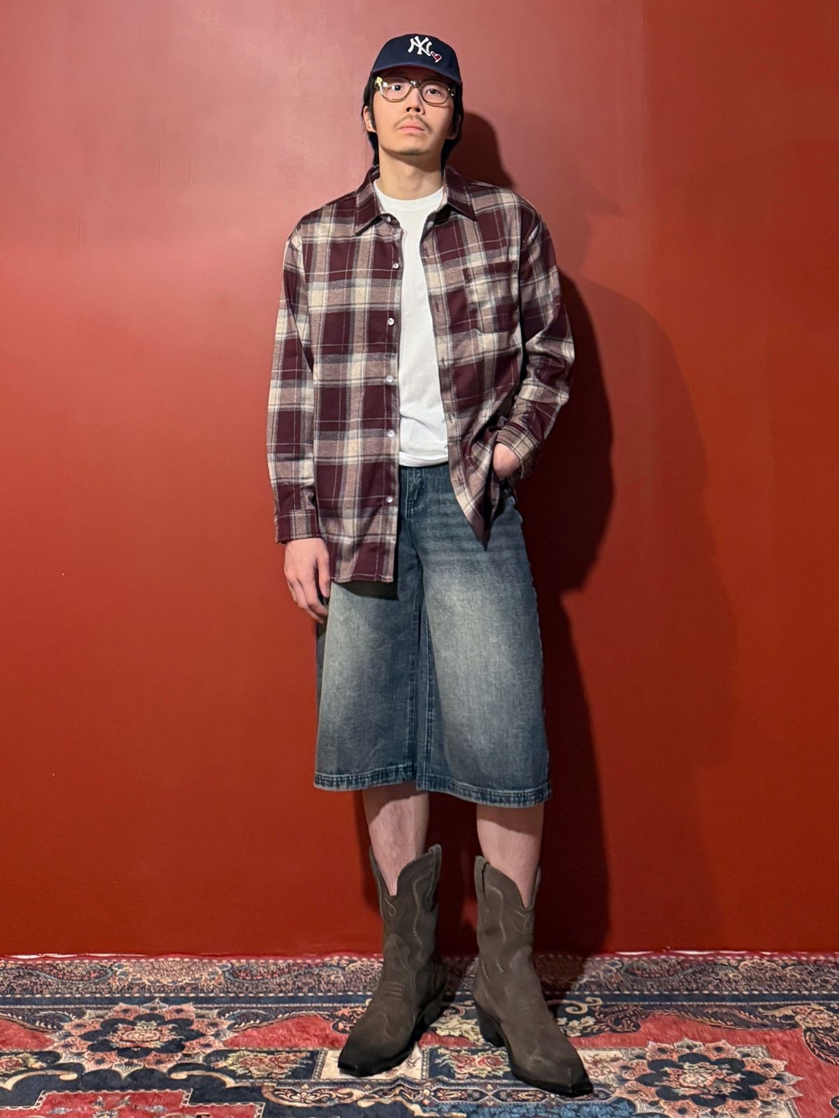오버더와르(OVERTHEOIR) 버뮤다 워싱 데님 팬츠