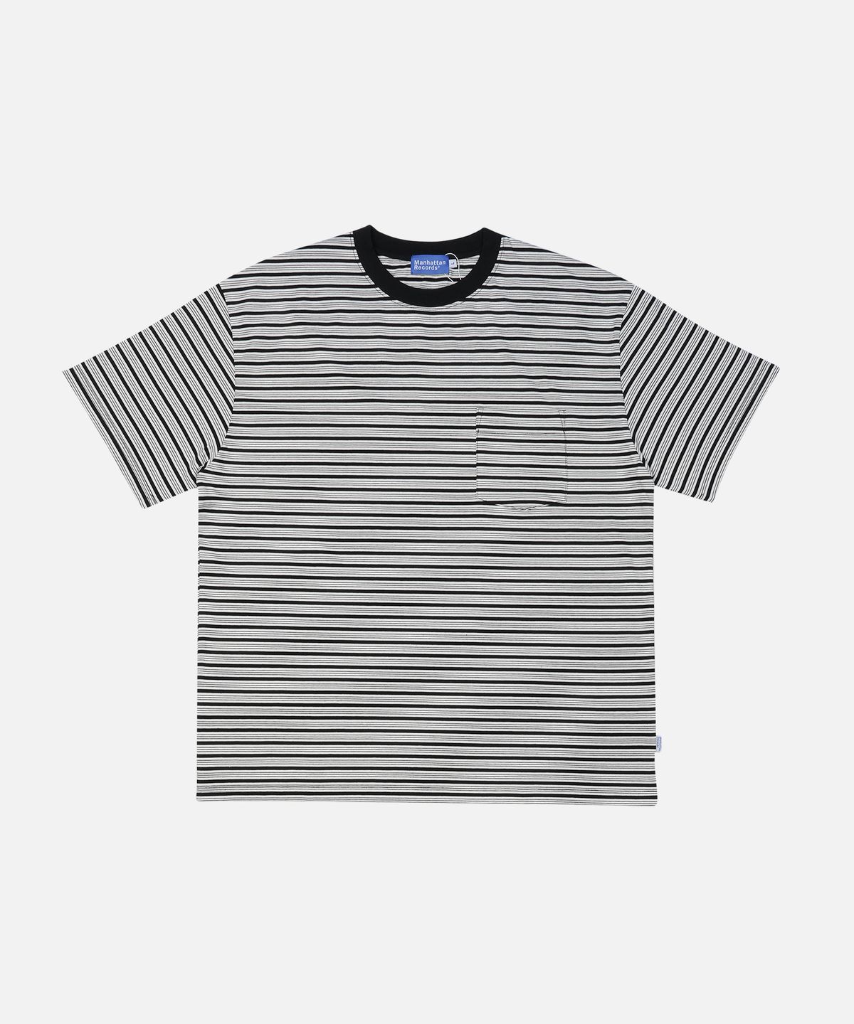 맨하탄레코즈(MANHATTAN RECORDS) MR Pocket Border Tee - Black