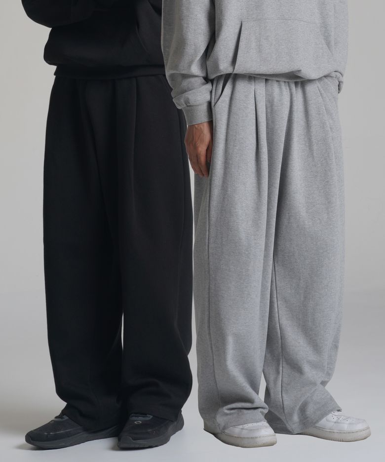 [2PACK] 원턱 와이드 스웨트 팬츠  (3COLOR)