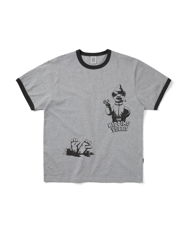 The Kidding Heads Ringer Tee Grey