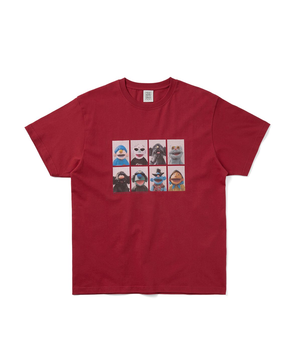 예스아이씨(YESEYESEE) The Kidding Heads Frame Tee Red