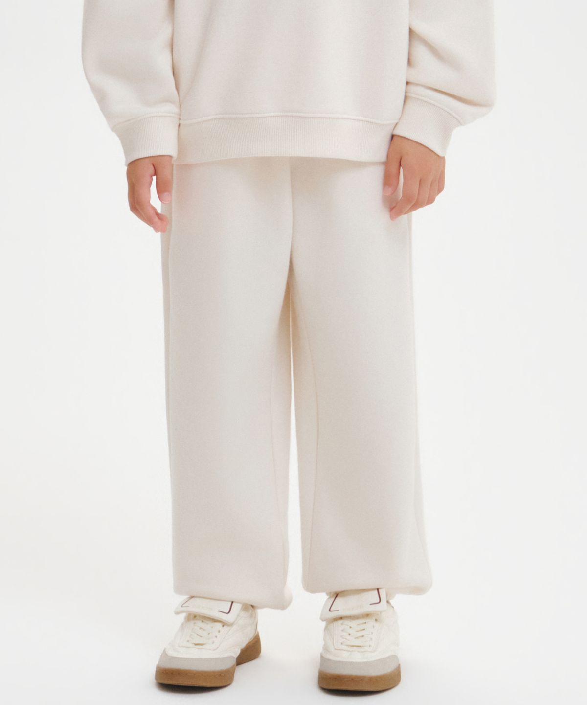 무신사 스탠다드 키즈(MUSINSA STANDARD KIDS) 기모 스웨트 팬츠 [크림]