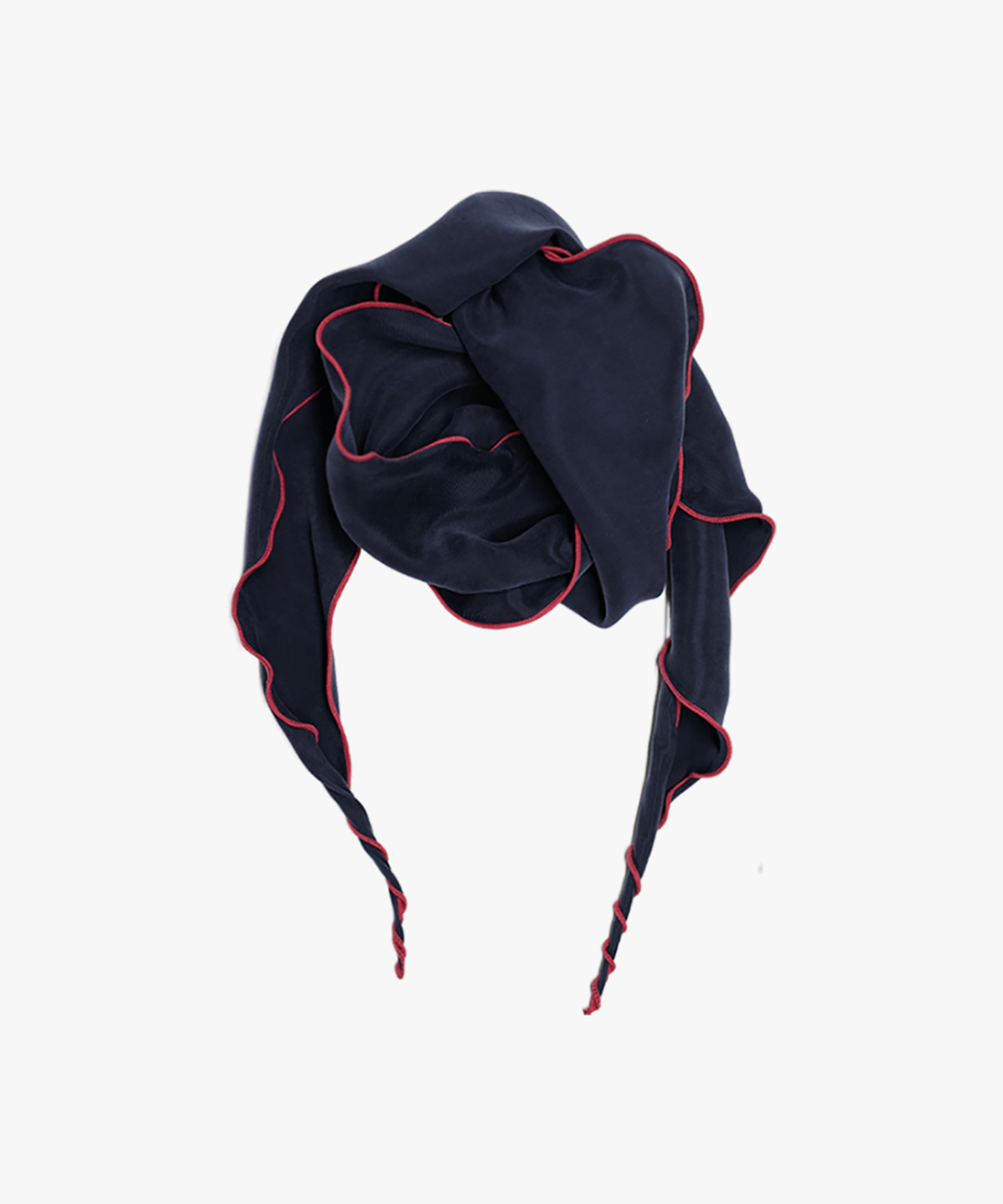 파버(FABEUR) CROISSANT SCARF (NAVY/RED)