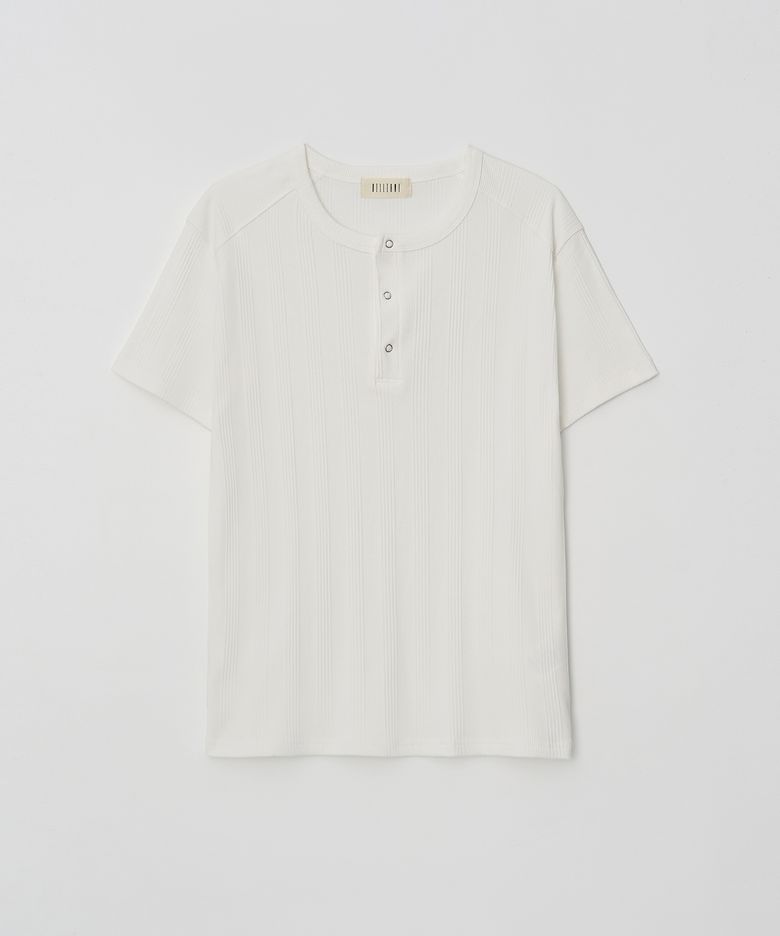 머슬핏 베이직 헨리넥_아이보리