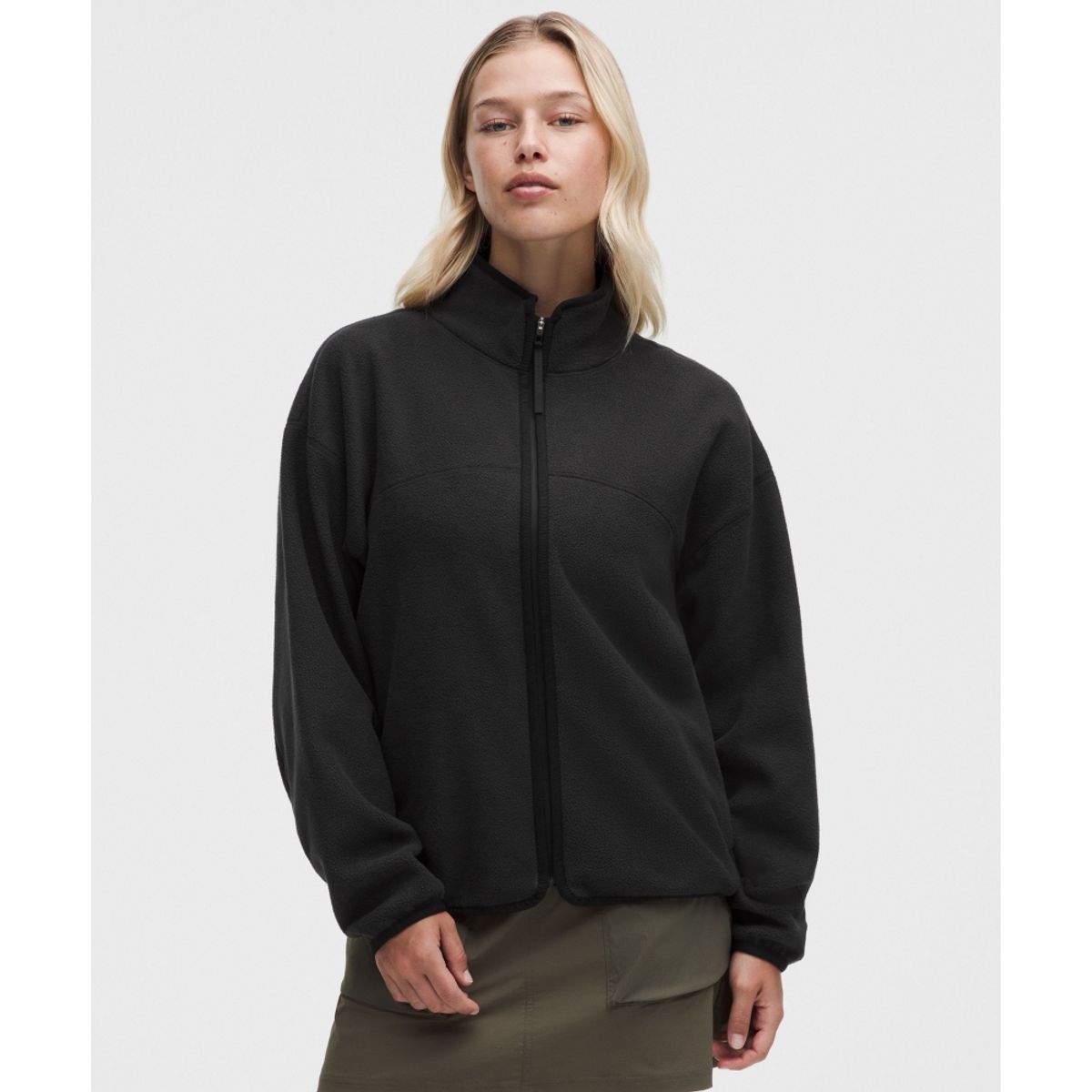 룰루레몬(LULULEMON) 텀블드 플리스 풀집 재킷  BLK