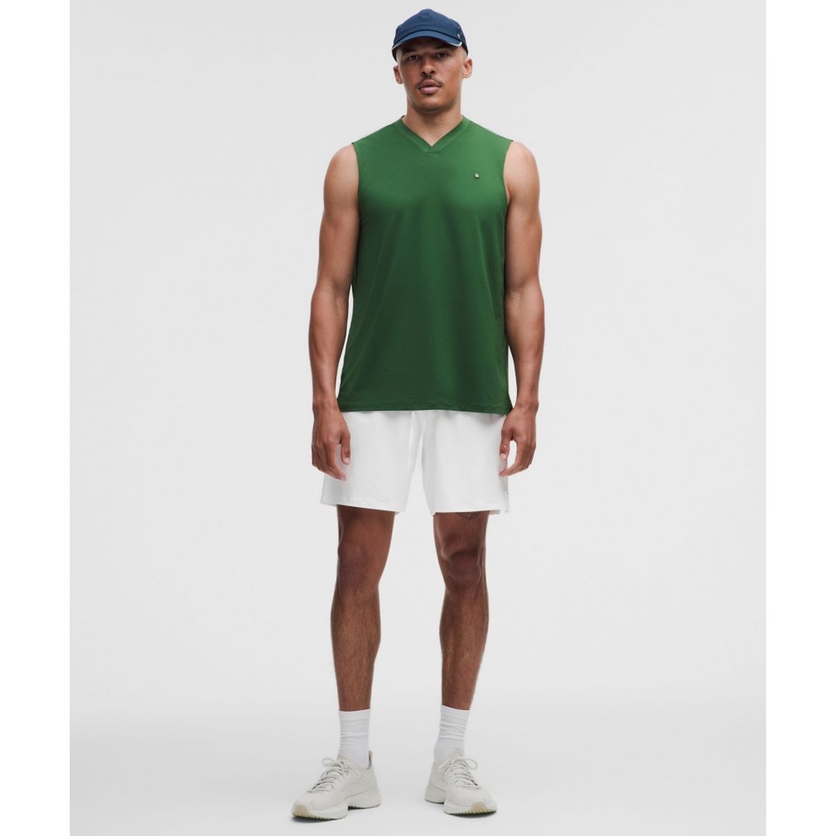 룰루레몬(LULULEMON) 메쉬 패널 테니스 쇼츠 7inch  WHT