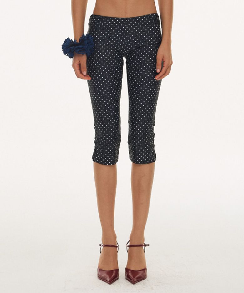 Capri Swim Leggings_Black Dot