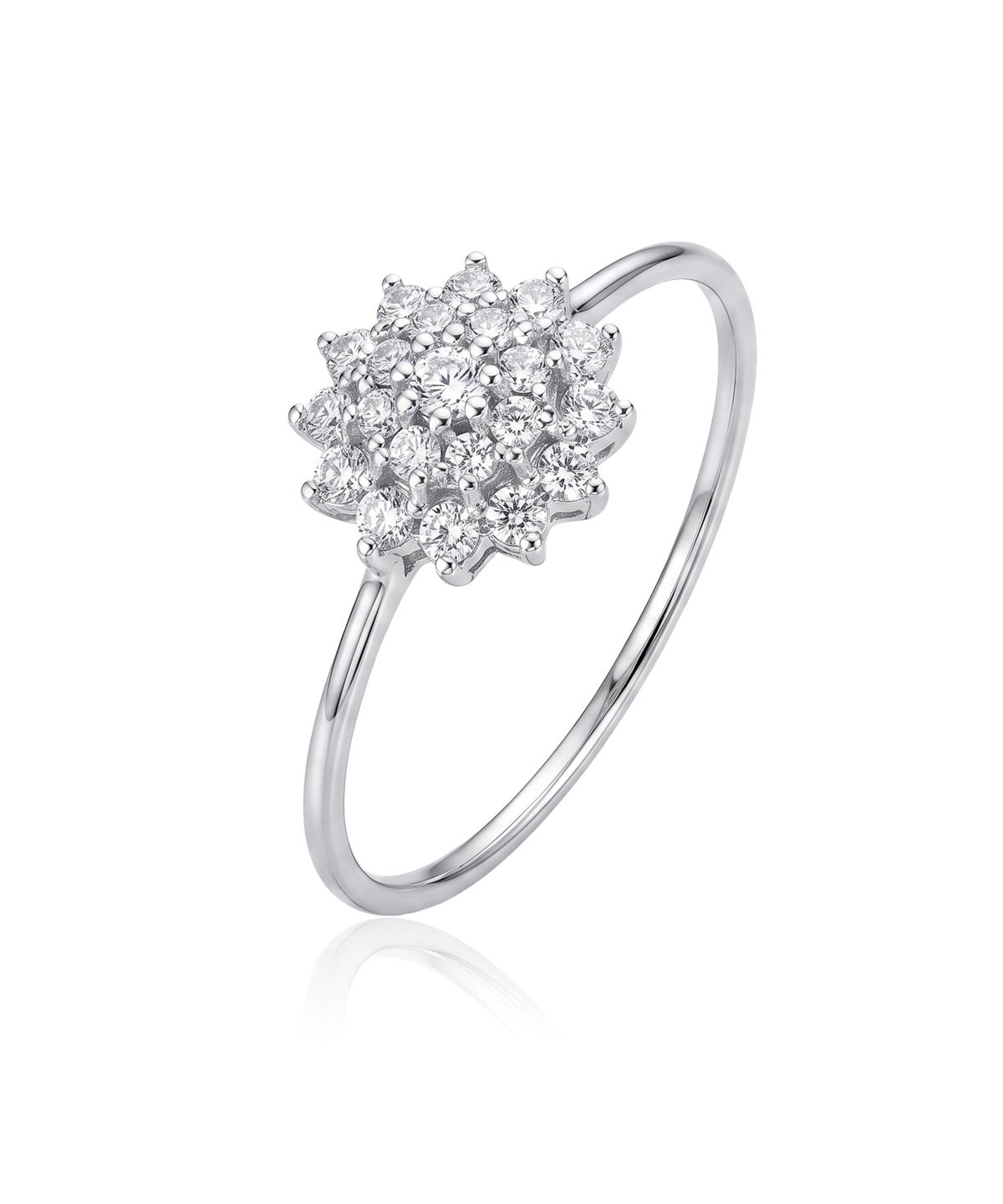 엘렌쥬얼리(HELENE JEWELRY) 실버 925 Silver 하르쿠 큐빅 미스 링 은 실 반지