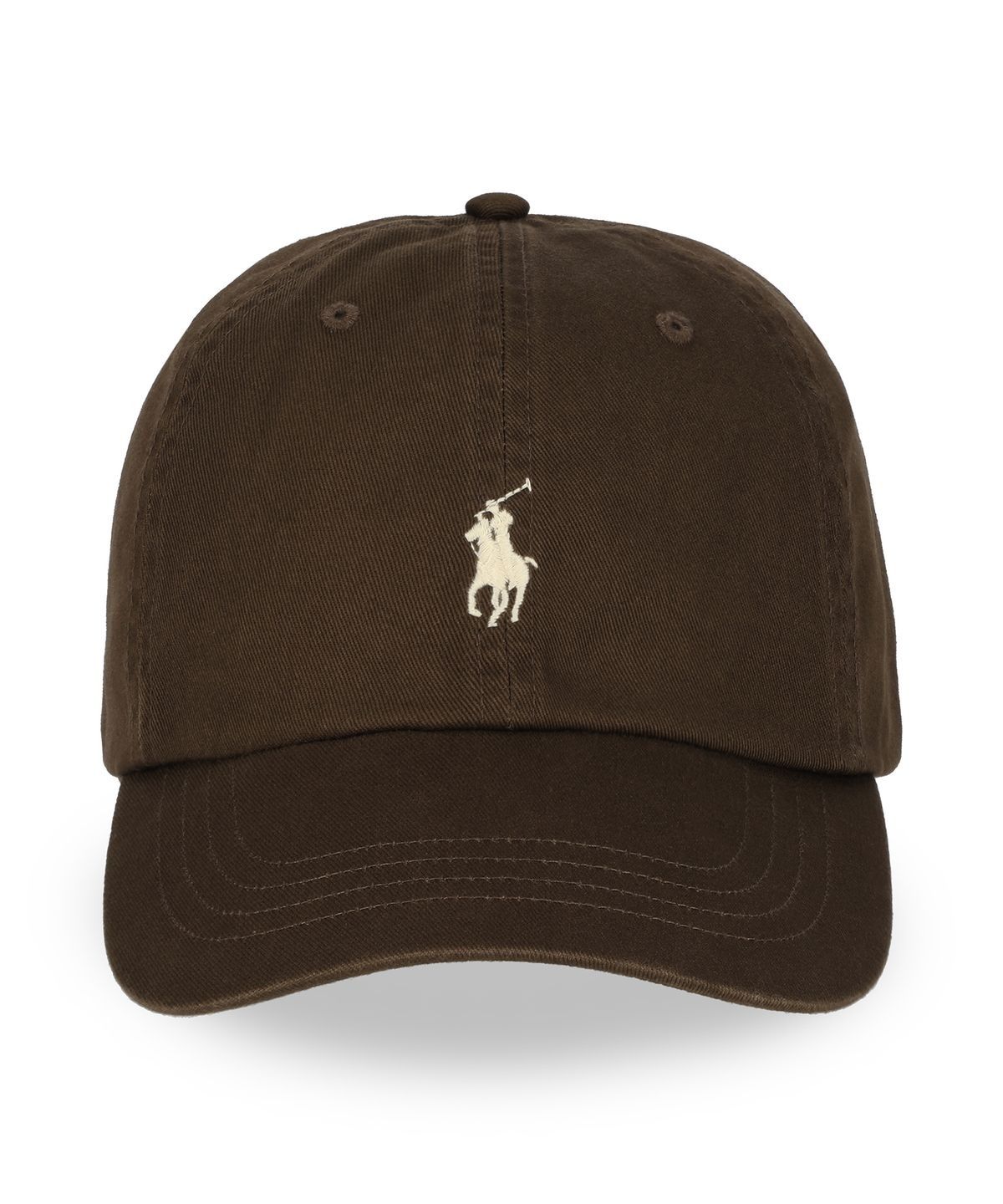 폴로 랄프 로렌(POLO RALPH LAUREN) 코튼 치노 베이스볼 캡-브라운