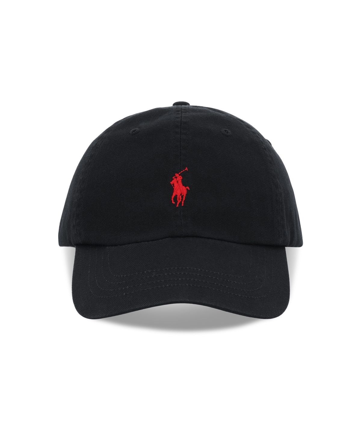 폴로 랄프 로렌(POLO RALPH LAUREN) 코튼 치노 베이스볼 캡-블랙
