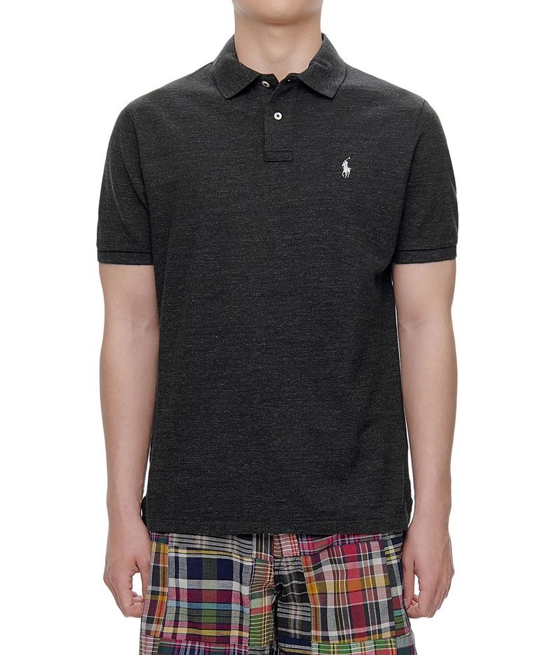 [적립금 5%] 커스텀 슬림핏 메시 폴로 셔츠-블랙