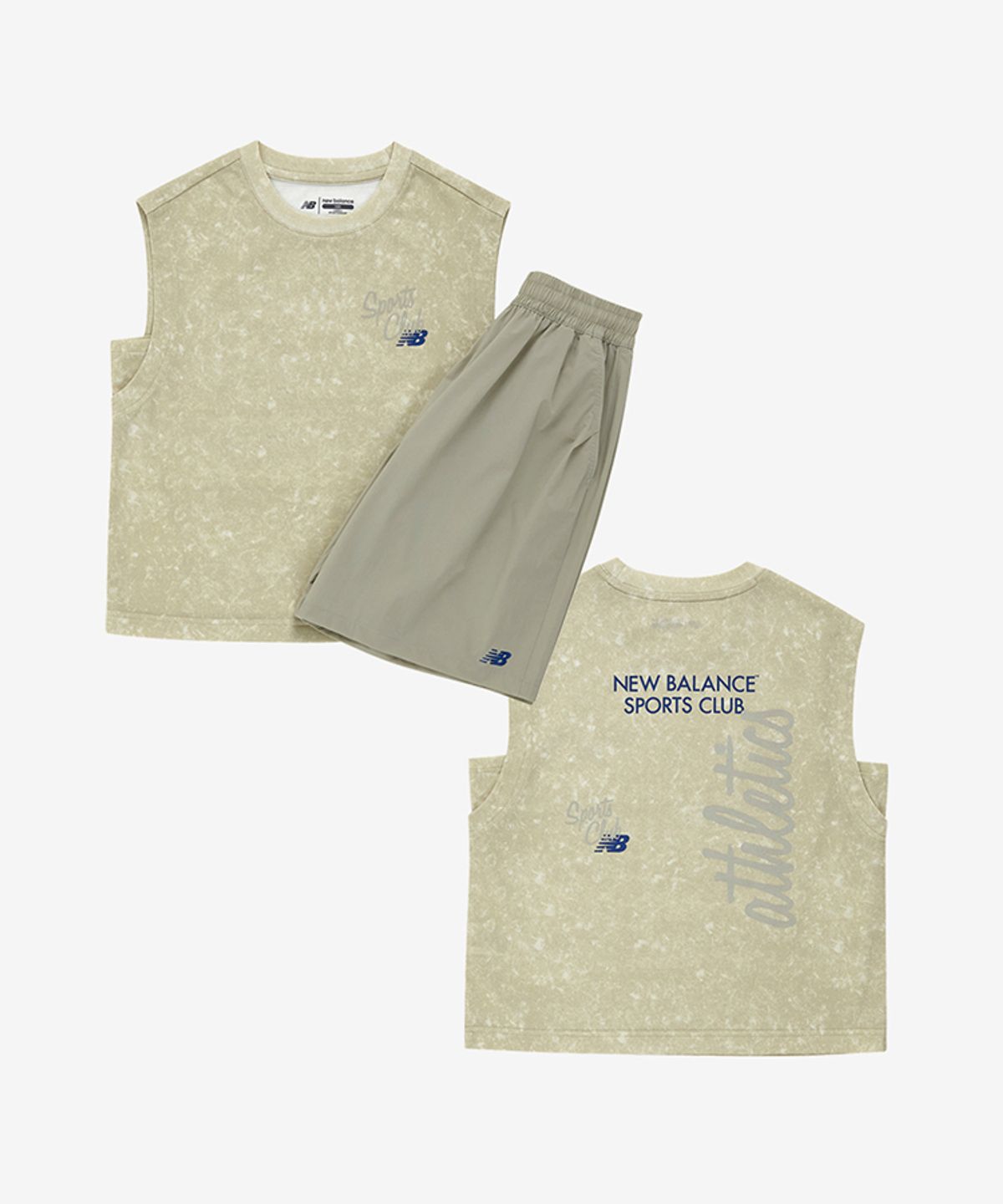 뉴발란스 키즈(NEWBALANCEKIDS) 나시+우븐 스트레치 팬츠 셋업 아동 상하복 NK9YG3701U35