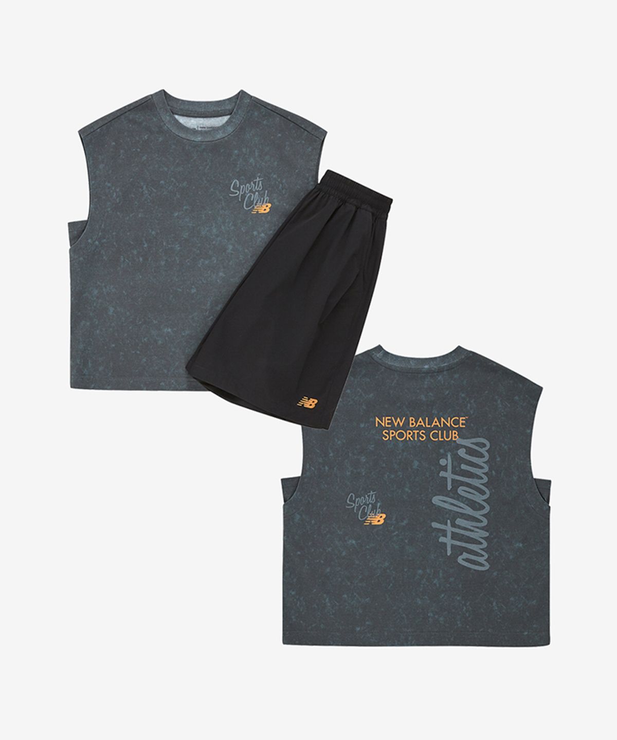 뉴발란스 키즈(NEWBALANCEKIDS) 나시+우븐 스트레치 팬츠 셋업 아동 상하복 NK9YG3701U60