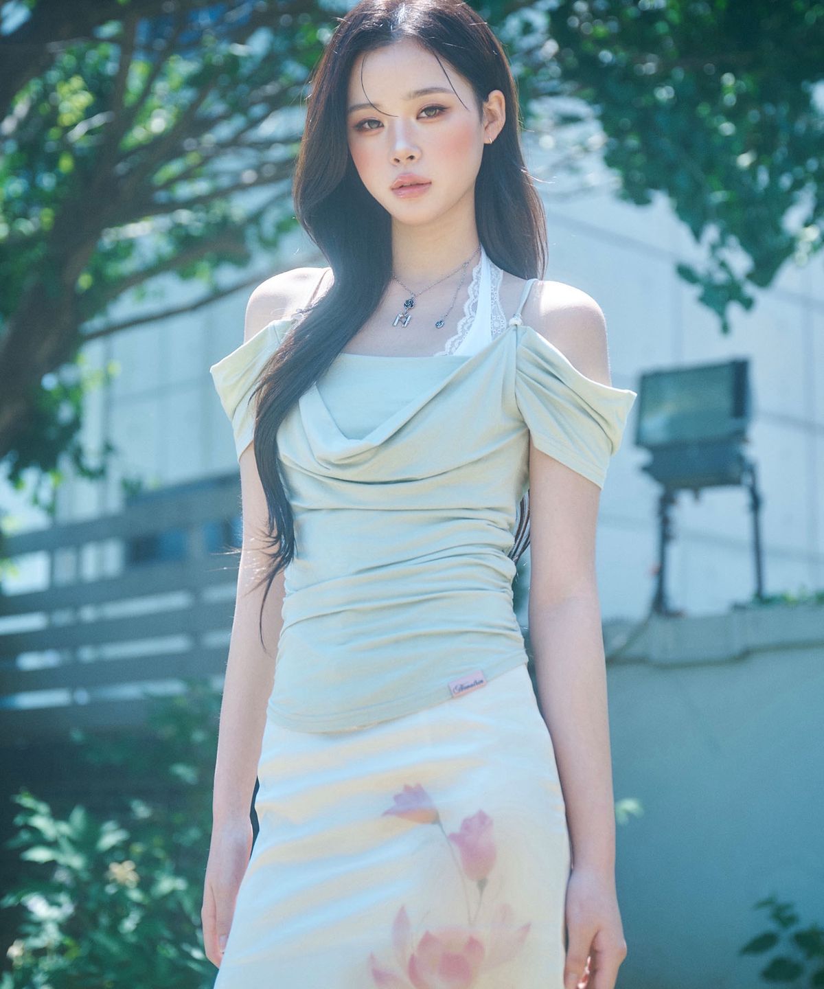 뉴얼린(NEWALRIN) Eve Summer Draping Off-Shoulder Blouse(5colors)