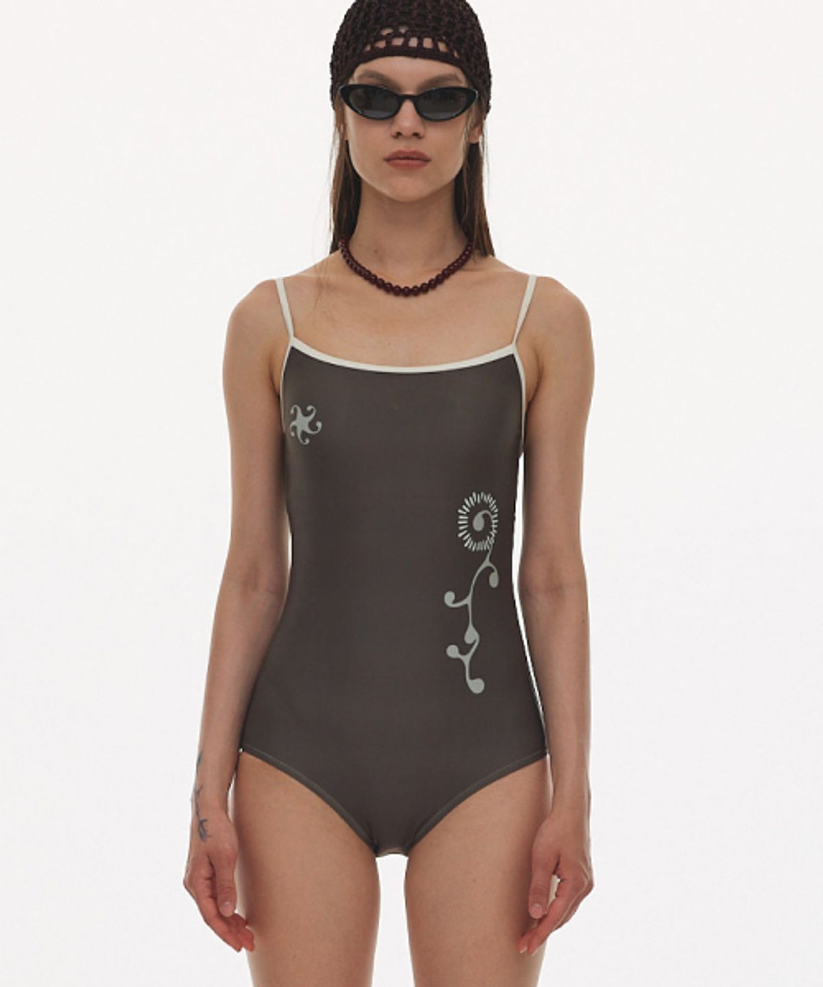 하타(HATA) Graphic Monokini_Brown