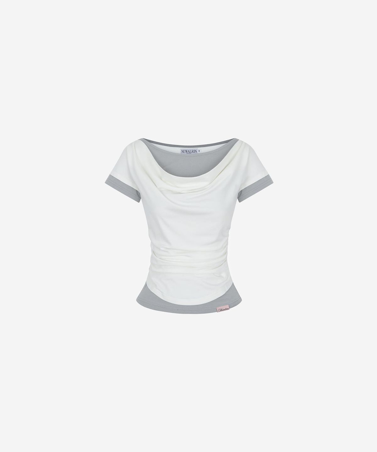 뉴얼린(NEWALRIN) Tori Draping Layered Short Sleeve Top(6colors)