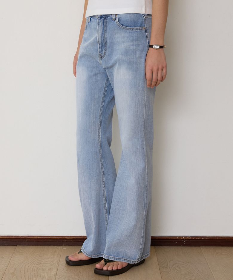 A SLUB WASHING BOOTS-CUT JEANS_LIGHT INDIGO