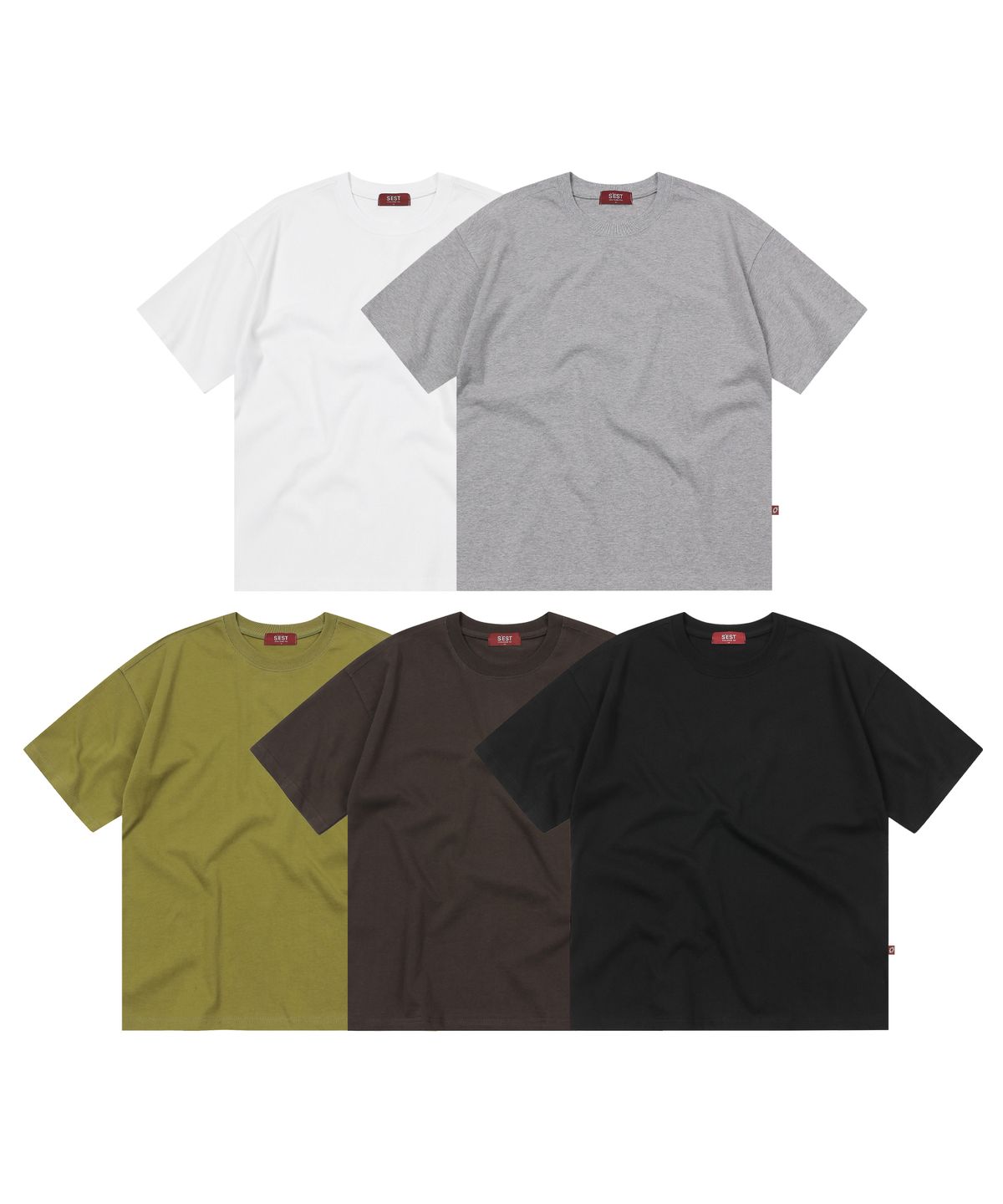 에스이에스티(S'EST) [2PACK] Bio Washing Crop T-shirts - 5Color