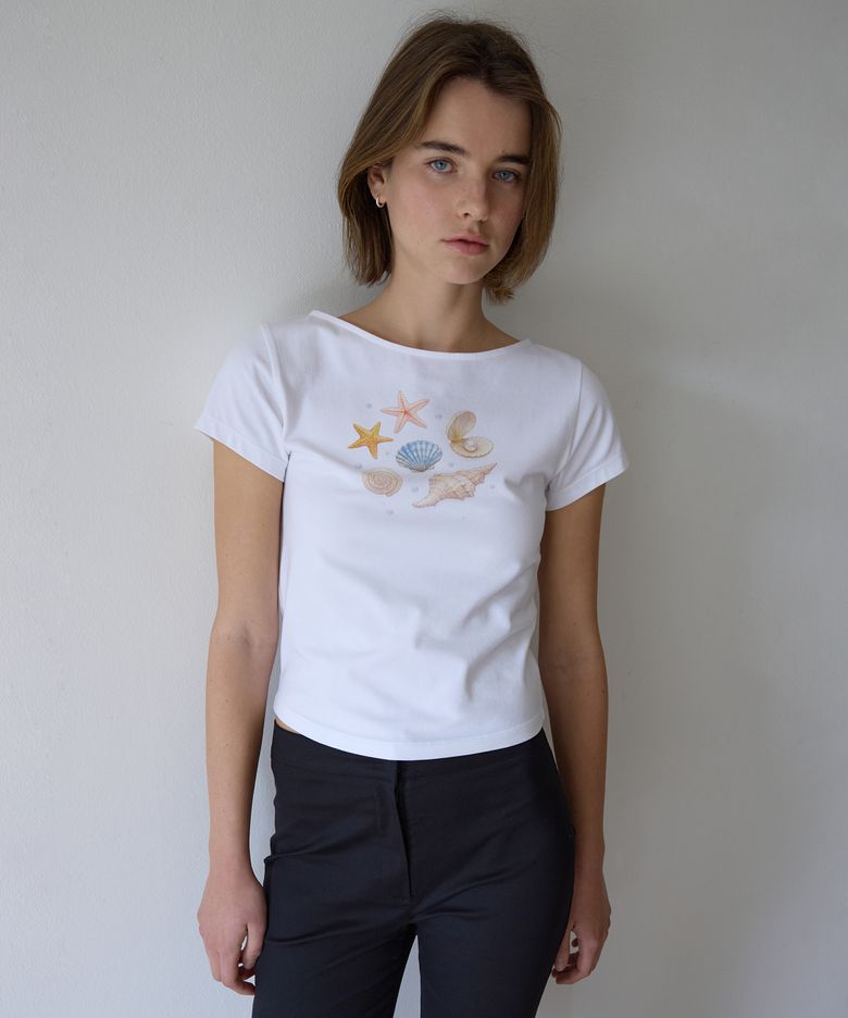 A PEARL SHELL TEE_WHITE
