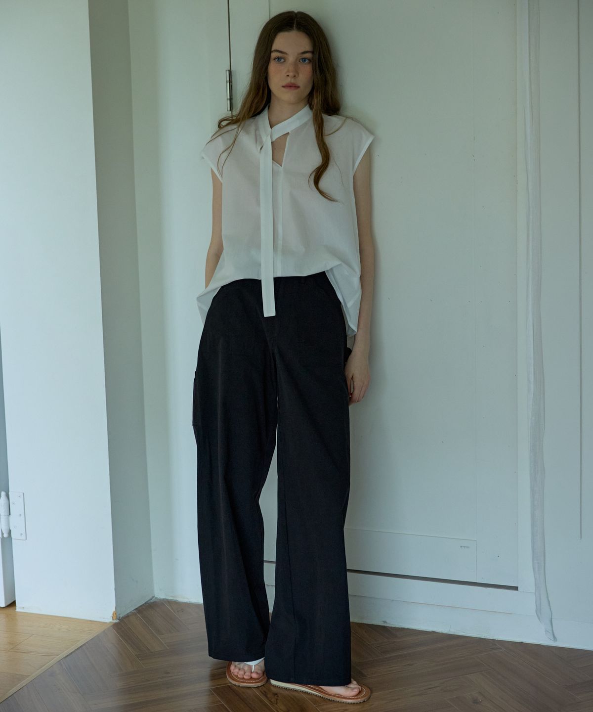 오픈도어스튜디오(OPENDOORSTUDIO) wide cargo pants Black