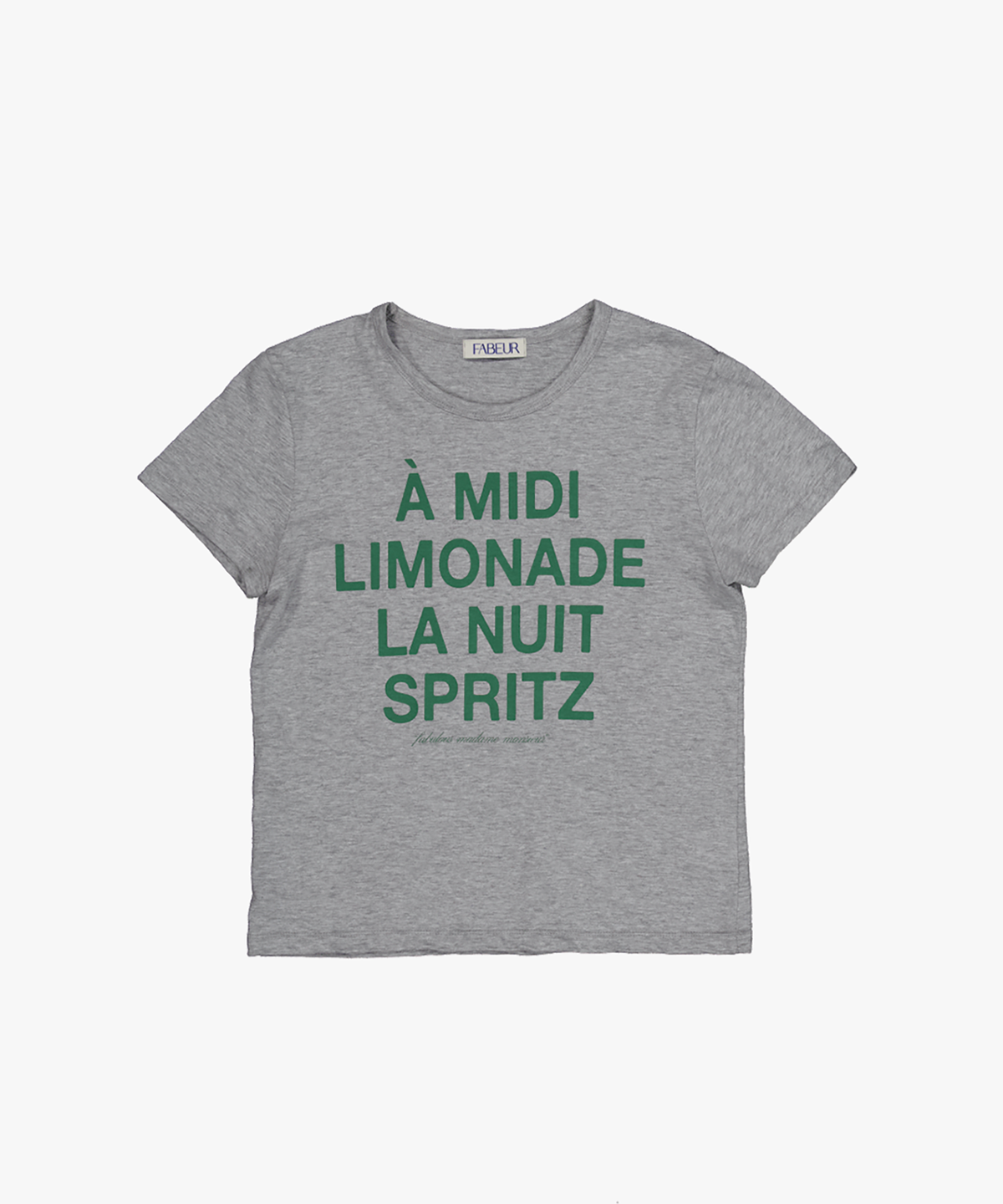 파버(FABEUR) MADAME TYPO T-SHIRT (GREY)