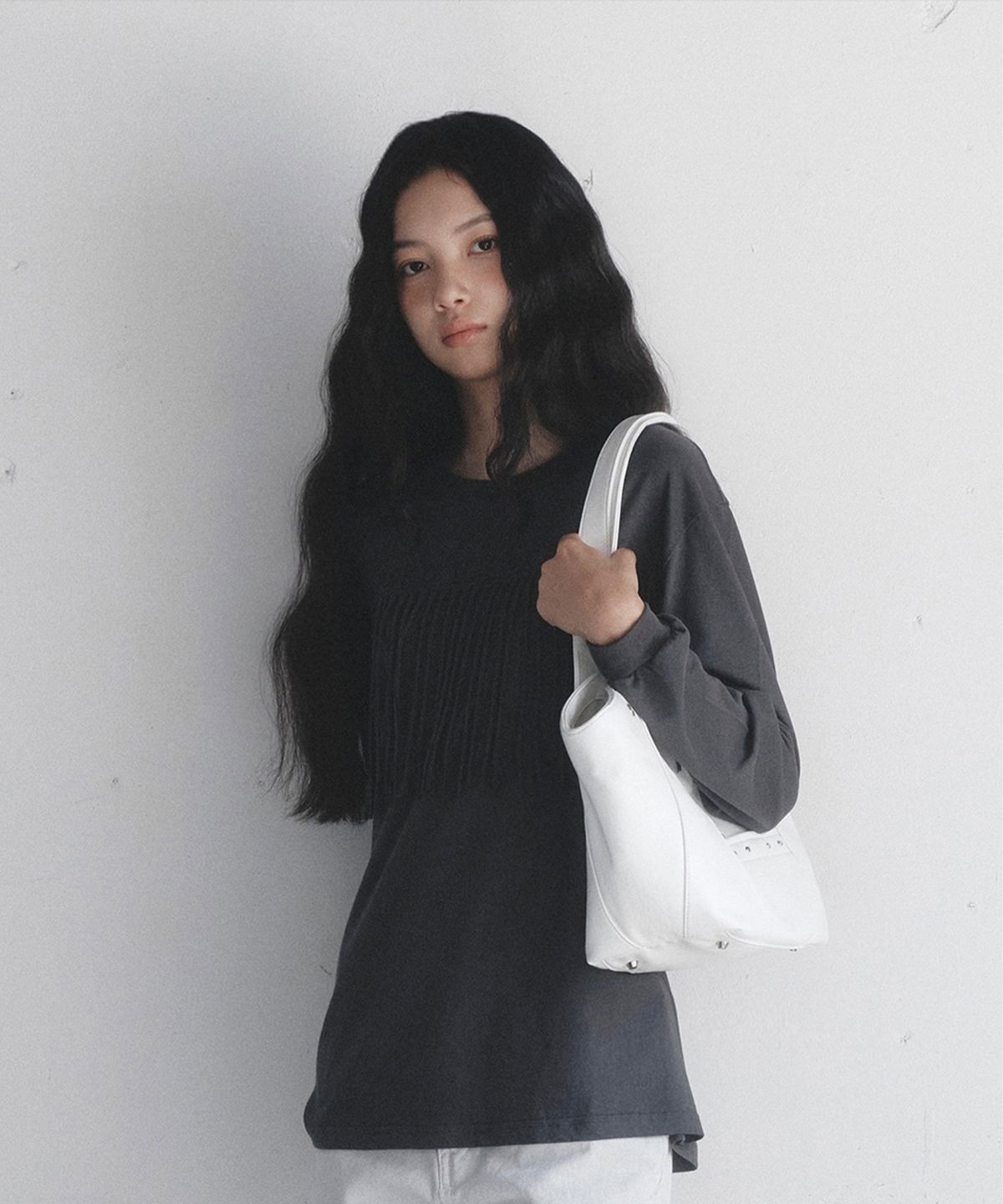 버던(VERDAN) Aube Soft Shopper Bag_white