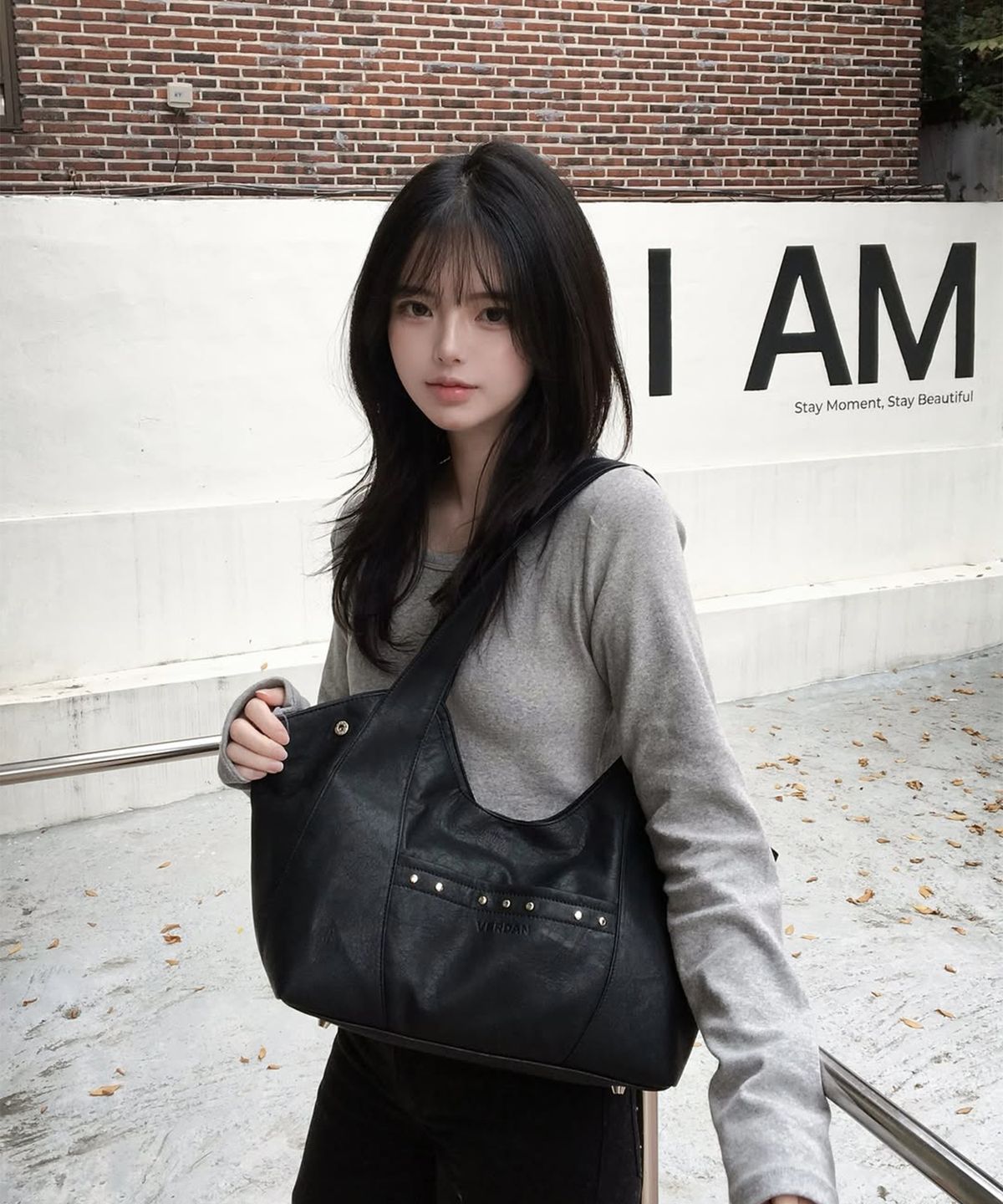버던(VERDAN) Aube Soft Shopper Bag_black