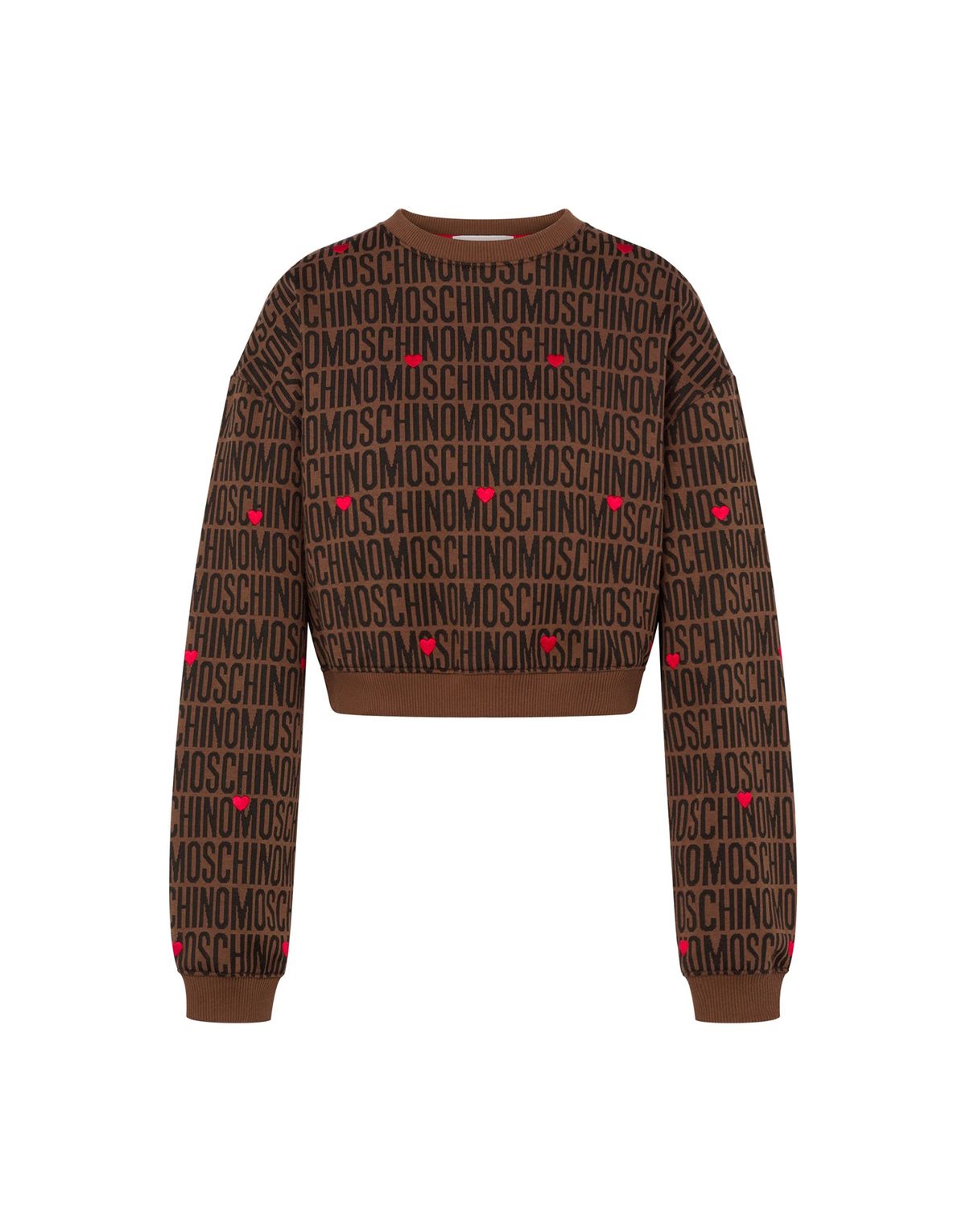 모스키노(MOSCHINO) 로고하트 올오버 니트