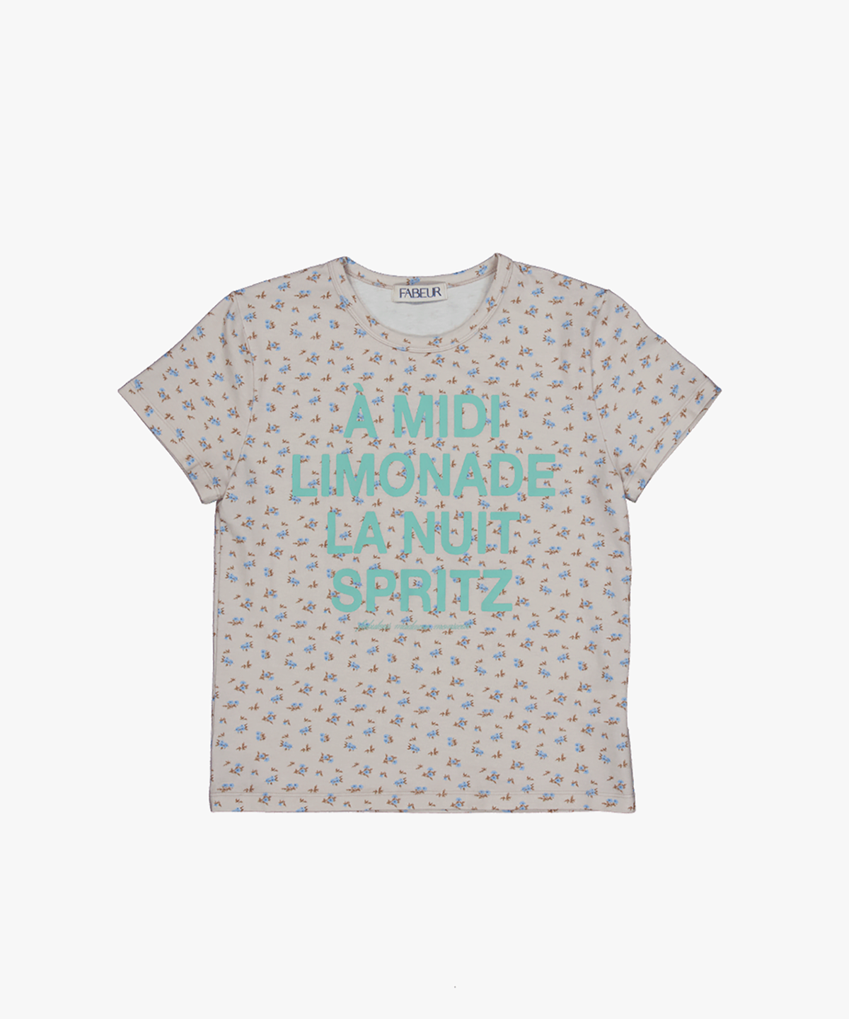 파버(FABEUR) MADAME TYPO T-SHIRT (BEIGE)