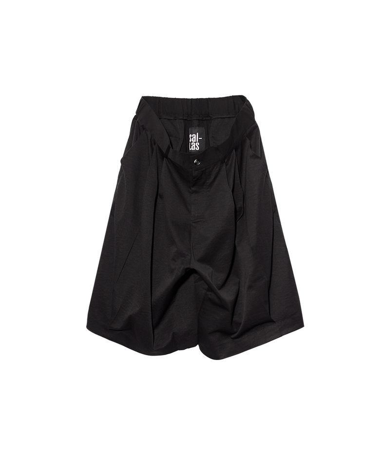 P03 Pleats Shorts_BK