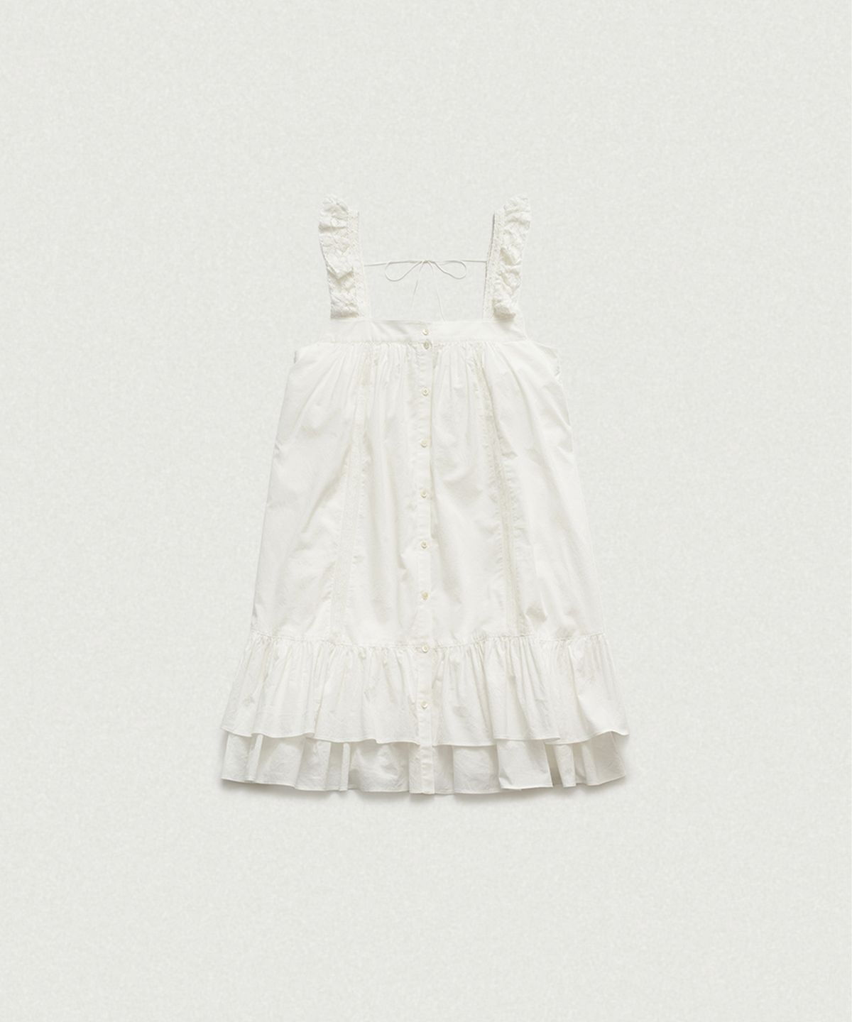 더바넷(THEBARNNET) Ain Ruffle Square Neck Dress_White