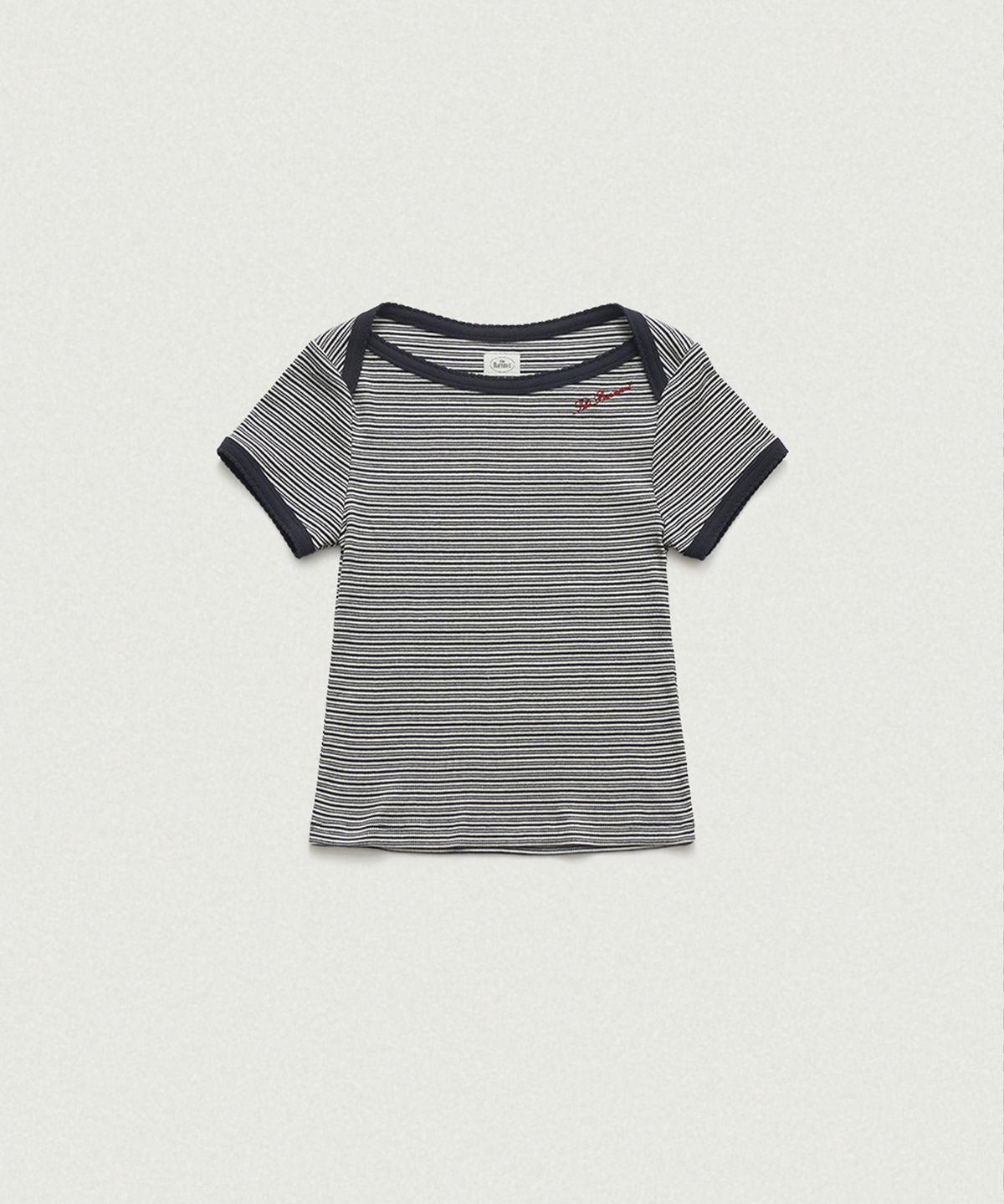 더바넷(THEBARNNET) Noelle Boat Neck Stripe Slim Top_Navy