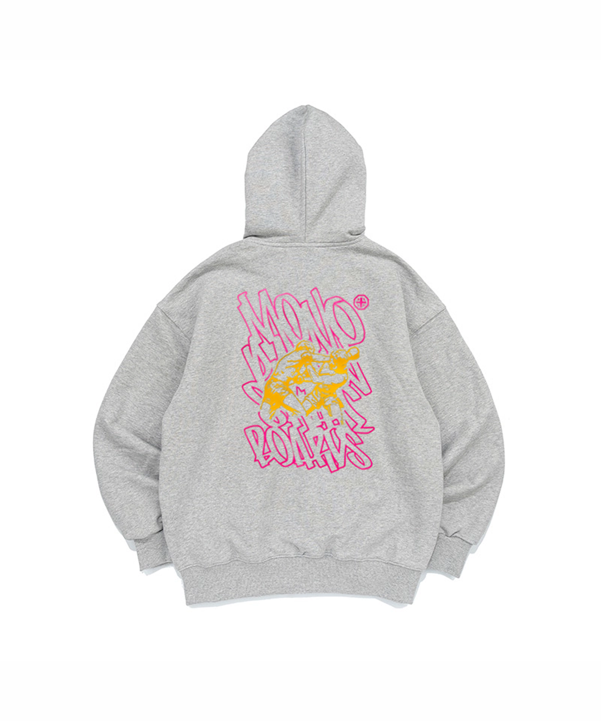 모노파틴(MONOPATIN) tms bxng french terry oversized hoodie - melange gray