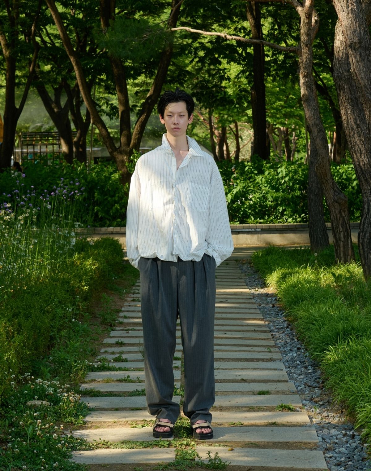 오디너리피플(ORDINARY PEOPLE) RE : Shape Memory Wire Shirt [WHITE]