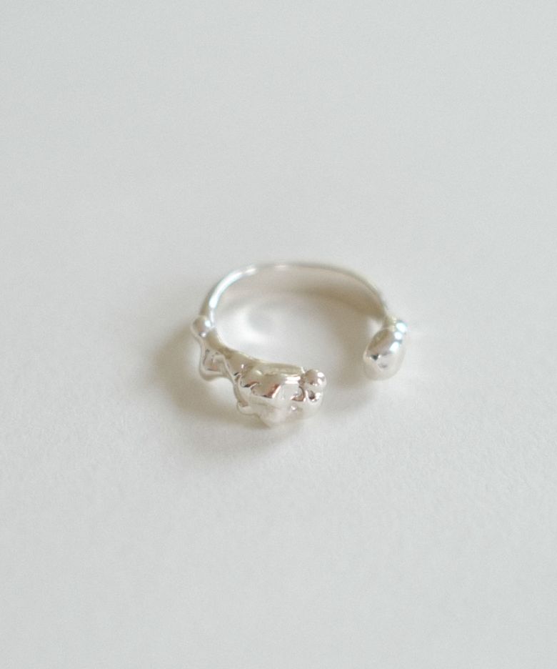 seed open ring [silver/gold]