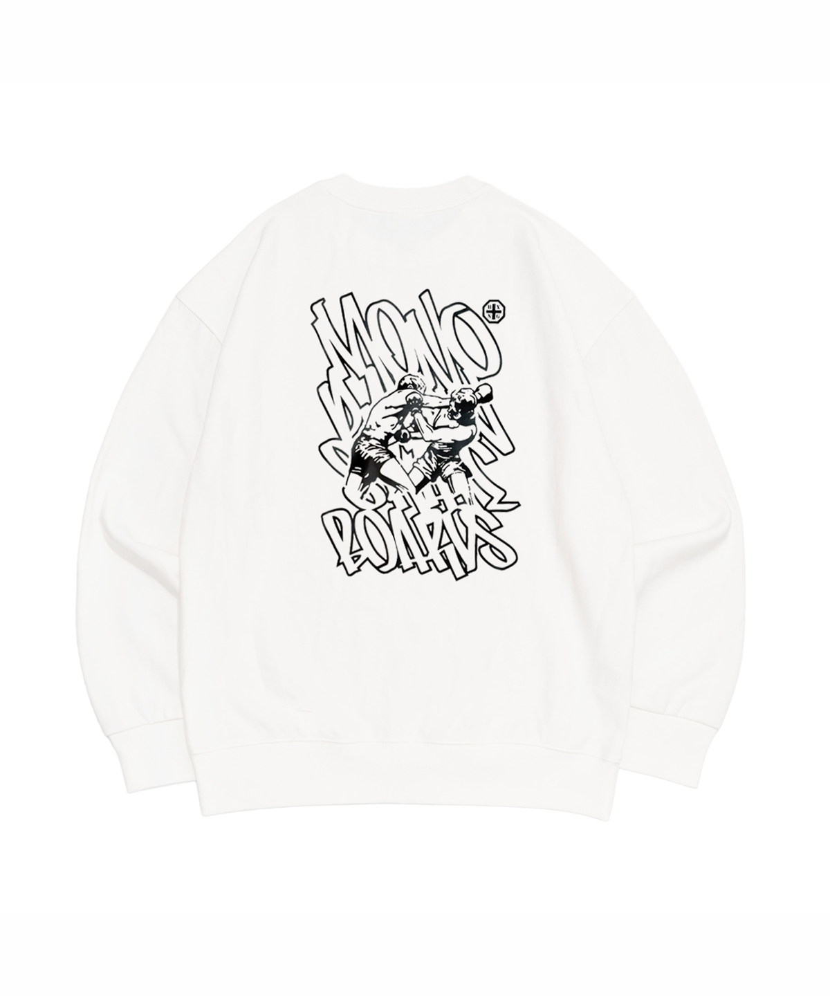 모노파틴(MONOPATIN) tms bxng interlock oversized sweatshirt - off white I