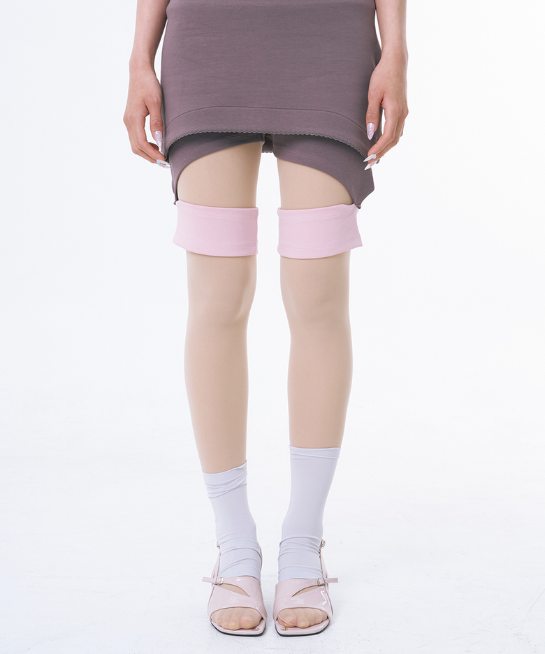 투톤 레이어드 바이커 쇼츠 (코코아 핑크)
