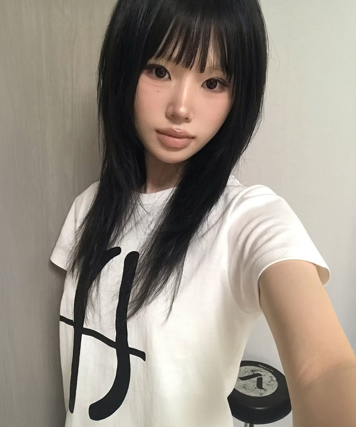 라이라이(LYELYE) LYEX2 Graphic logo tee (ivory)