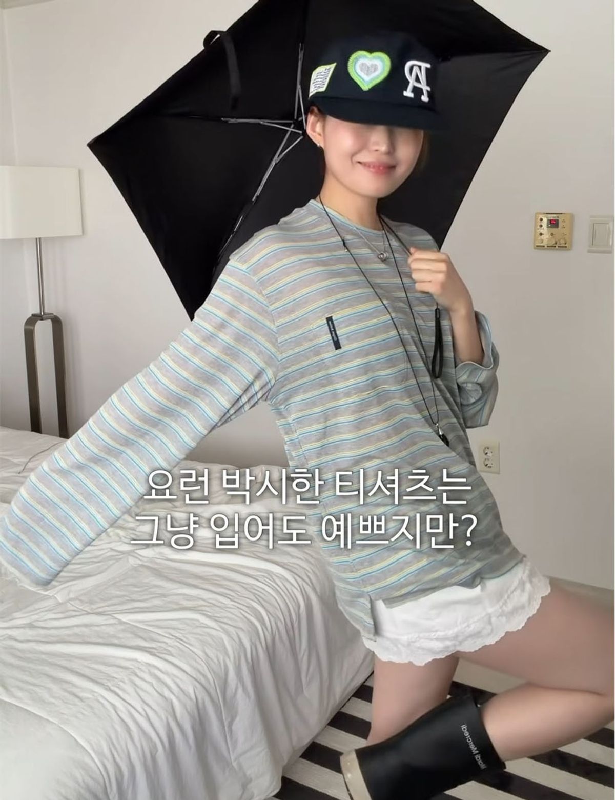 오라이(ORIGHH) 시어 스트라이프 롱슬리브_그레이(2color)
