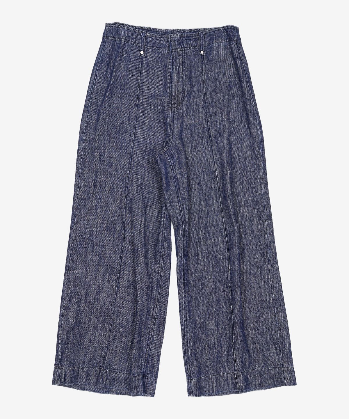 미쏘(MIXXO) 린넨 9부 핀턱 와이드핏 데님_MIWTJF714J 26