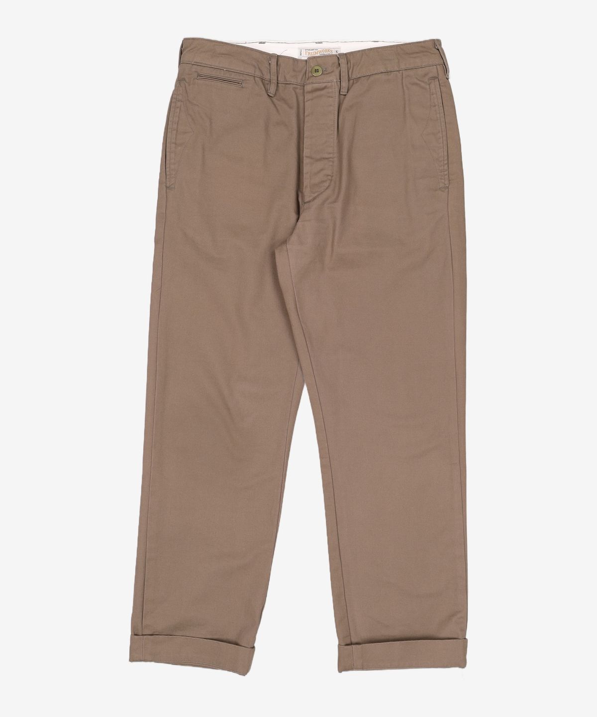 프리즘웍스(FRIZMWORKS) WASHED OFFICER CHINO PANTS _ MUD S