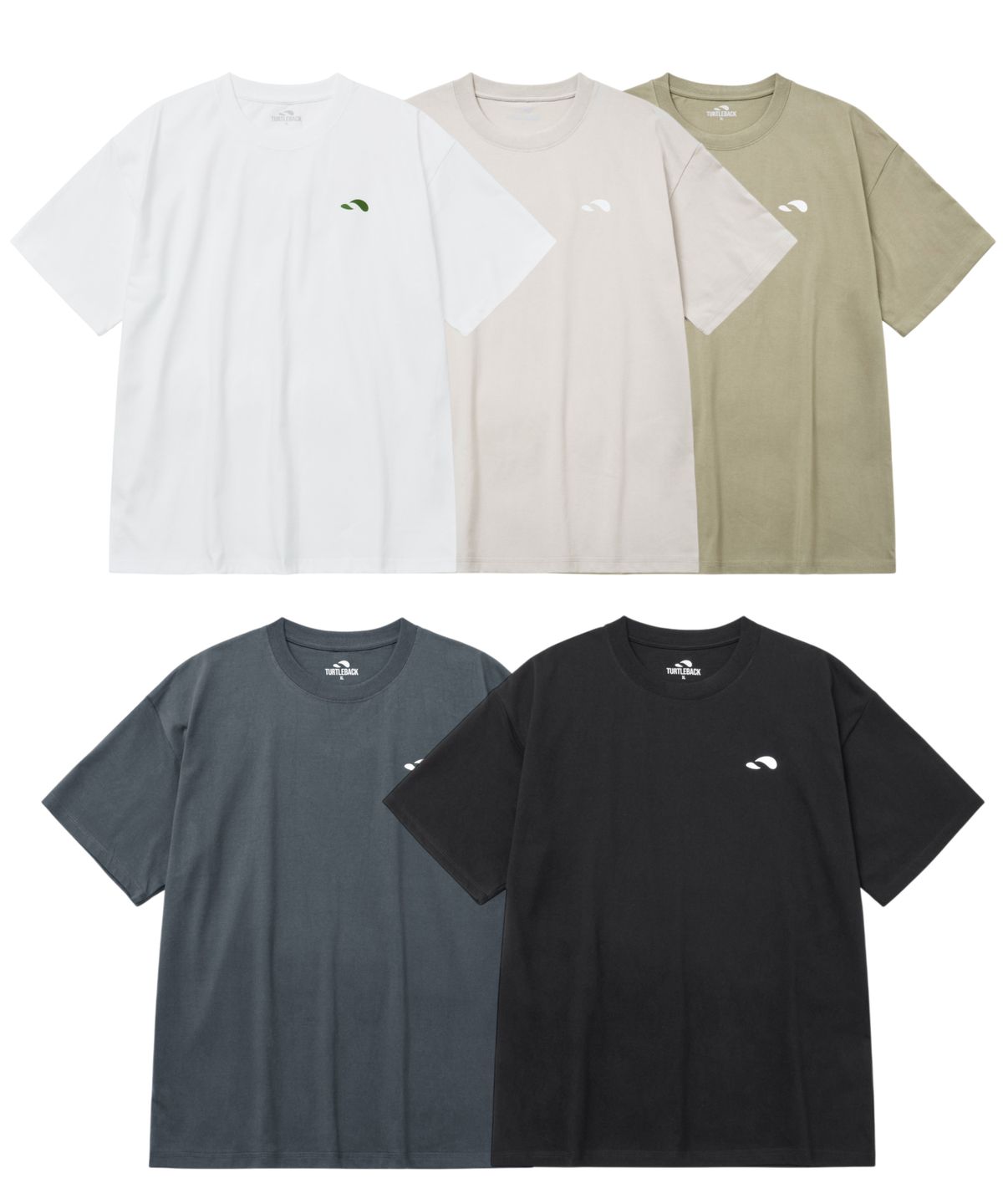 터틀백(TURTLEBACK) 하드스티치 심볼 오버핏 반팔티_5color
