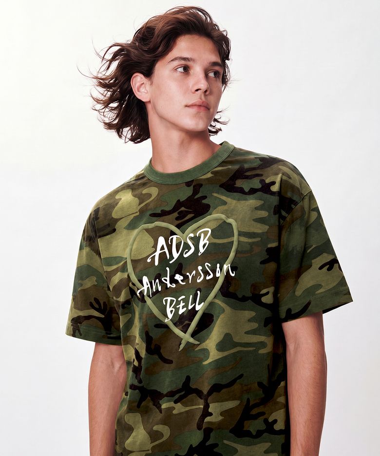 UNISEX HEART KELLY LOGO T-SHIRT atb1683u(CAMOUFLAGE)