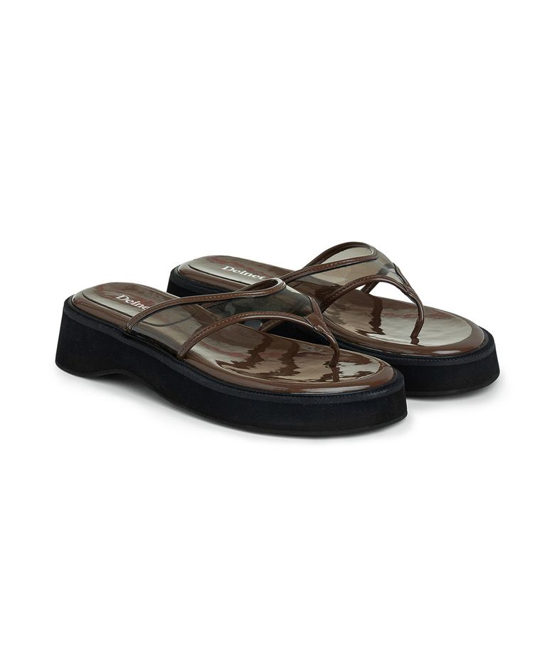 JELLY FLIP FLOP IN BROWN