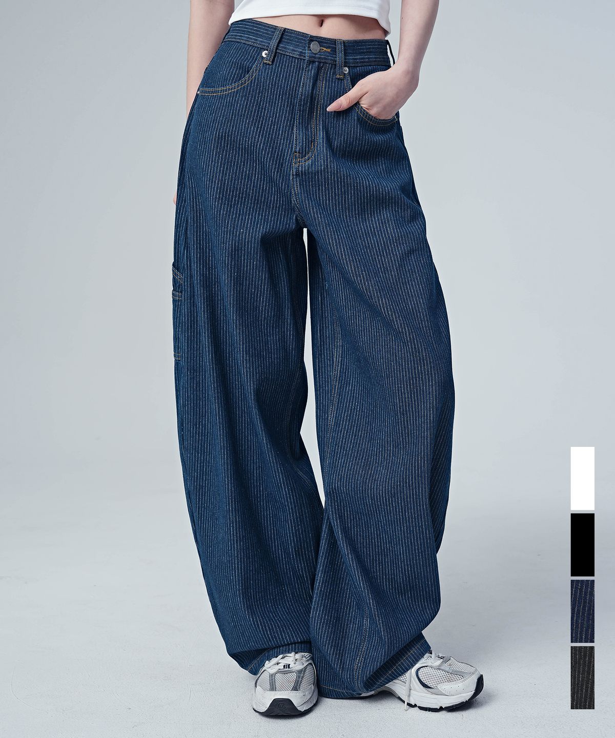 어반드레스(AVANDRESS) 멜로우 벌룬 팬츠 STRIPE_2Colors