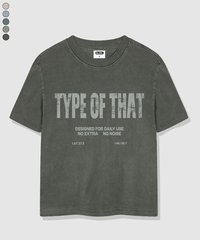 Of type Pigment-Dyed Short-Sleeve T-shirt 5 Color [BLSF_0002]
