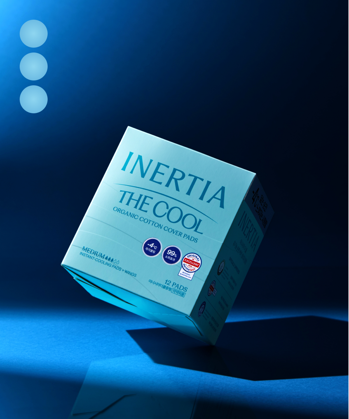 이너시아(INERTIA) 더 쿨 유기농 순면커버 생리대 12P (중/대형) X 3팩